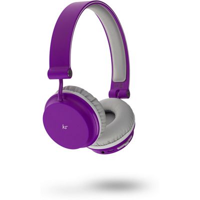 Purple metro over-ear bluetooth headphones